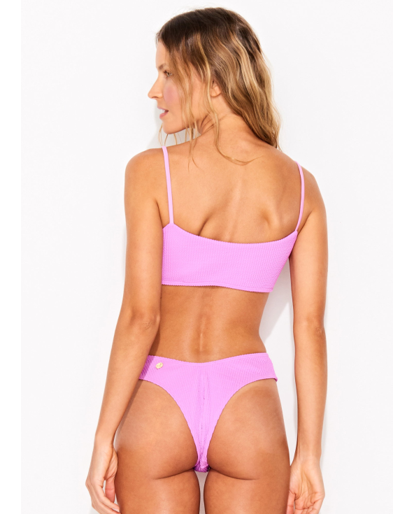 Top Hot Lilas Nervurado