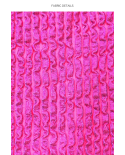 Top Wavy Ruched Bella Metallic Hot Pink