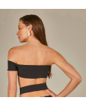Top Biquini Suzy Textura Flat Preto
