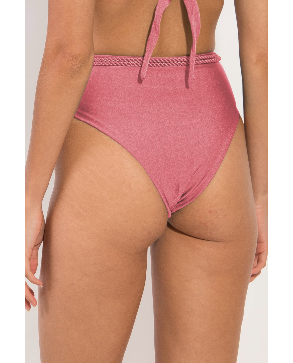 Bottom Shimmer-Confetti Belted-High-Waist