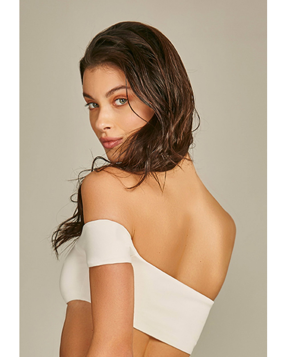 Top Biquini Suzy Textura Flat Off White