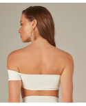 Top Biquini Suzy Textura Flat Off White
