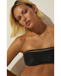 Top Bikini Media Onca Bordada Black