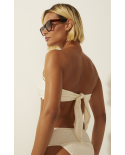 Top Bikini Media Onca Bordada Off White