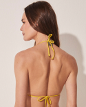 Top Bikini Cortininha Amarelo