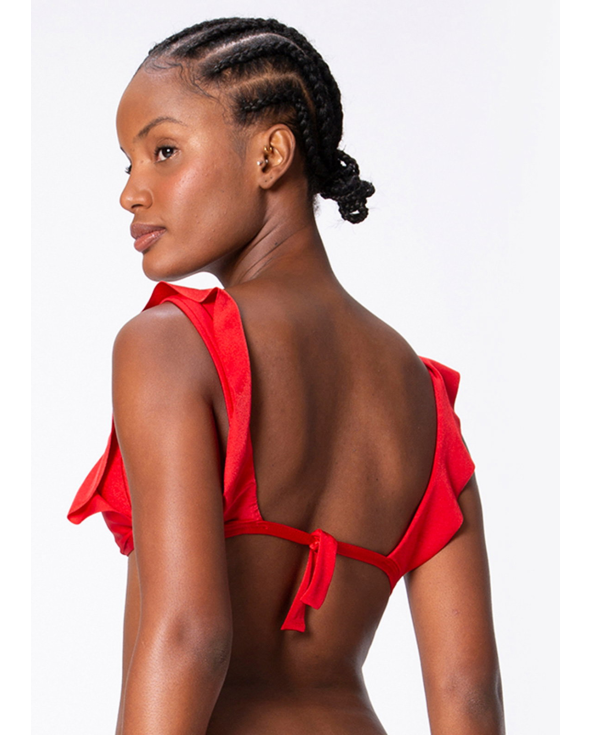 Top Babado Salt Vermelho