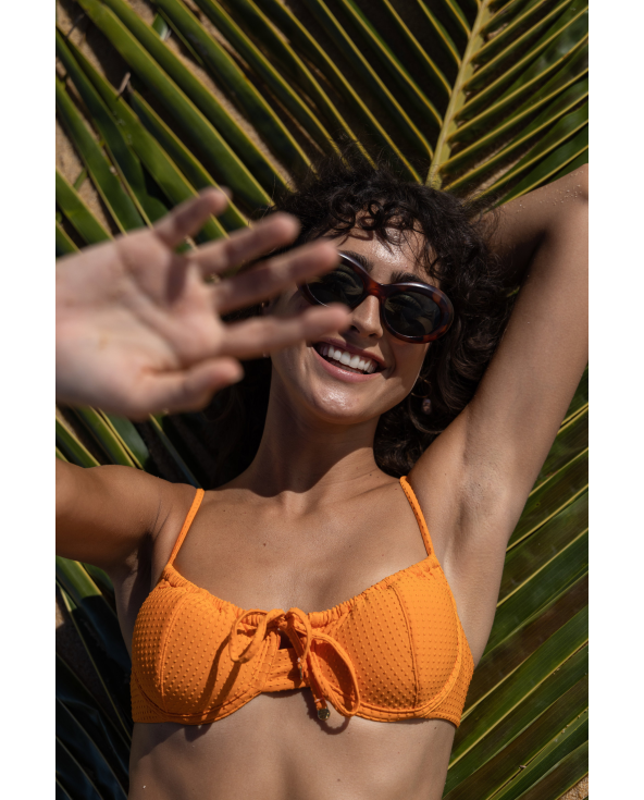 Top Dots-Mango Balconet-Tie
