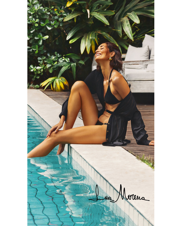 Top Black Triangulo-Macrame