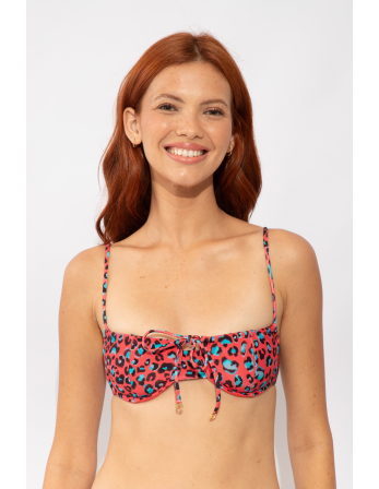 Top Coral-Feline Balconet-Tie