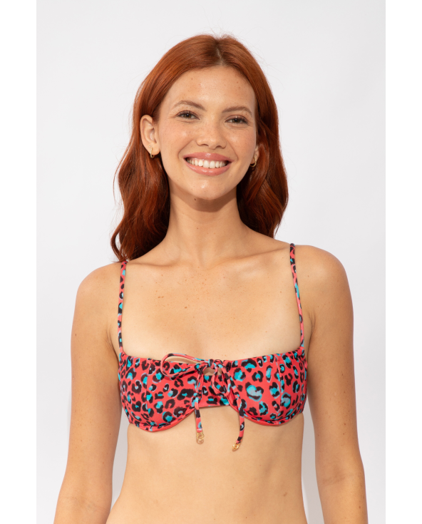 Top Coral-Feline Balconet-Tie