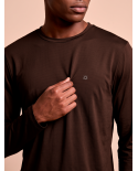 Longsleeve New Fit Textura Masc Brown Upf50+