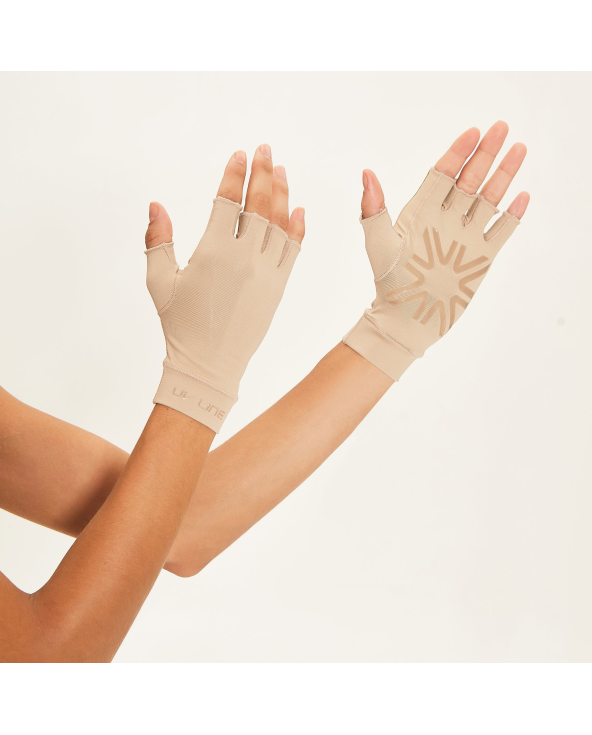Meduim Gloves Long Fingerss Uni Beige Upf50+