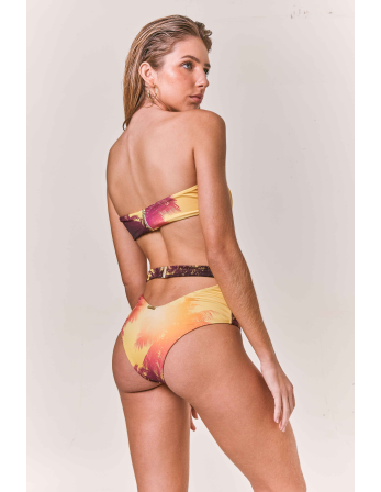 Yellow One-Piece Swimsuit In Sunset Print - Body Kelly... 2