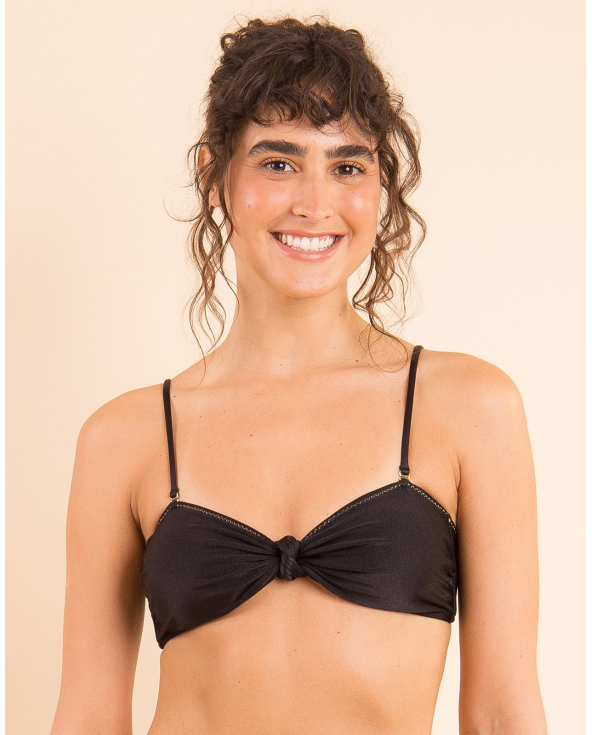 Top Shimmer-Black Bandeau-Joy