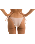 Braguita De Bikini Brasileña Con Lazo Lateral Rosa Nude Y Accesorios - Bottom Essence Invisible