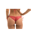 赤いレンガ色のスクランチビキニボトム - Bottom Kiwanda Madras Frufru