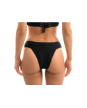 Plain Black Wide Waist Fixed Bikini Bottom - Bottom Preto Rio-Cos