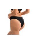 Plain Black Wide Waist Fixed Bikini Bottom - Bottom Preto Rio-Cos