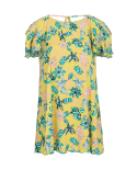 Rückenfreies Strandkleid Gelbgrundig Geblümt - Saida Florescer Off Shoulder