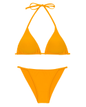 Orange Yellow Cheeky Brazilian Bikini With Slim Sides - Set Uv-Pequi Tri-Inv Cheeky-Fixa