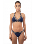 Bikini Crocheted Navy White Full
