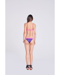 Bikini Fisso Viola/Rosa/Rosso Con Top Triangolo - Elegancia Roxo