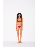 Bikini Scrunch Rosso Scuro Con Fiocco - Nó Vermelho