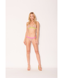 Bikini Triangolo Giallo Rosa Nudo Nudo - Trangulo Tricolor
