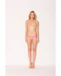 Bikini Triangolo Giallo Rosa Nudo Nudo - Trangulo Tricolor