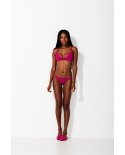 Pink Ribbed Knotted Bralette Bikini - Knot Rosa