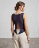 Ultra Cropped Tank Navy