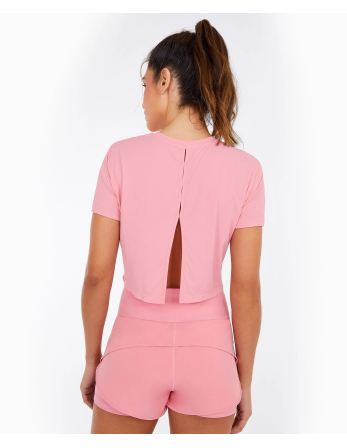 T-Shirt Skin Fit Cropped 1983 Rosa Icing 2