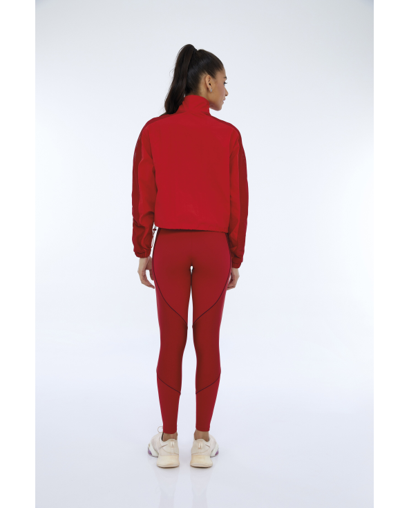 Jaqueta Techno Taslon Com Bolsos Vermelho Haute...