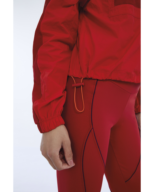 Jaqueta Techno Taslon Com Bolsos Vermelho Haute...