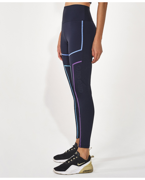 Legging Hyper Linhas Fusionadas Preto