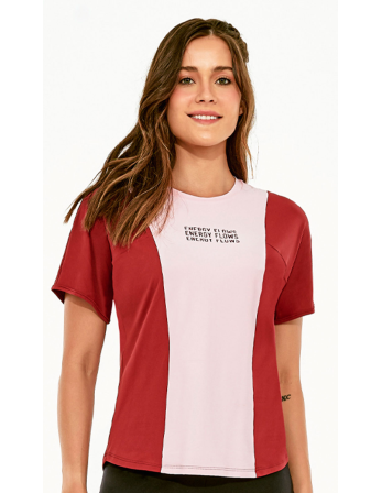 T-Shirt Skin Fit Energy Flows Rosa