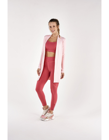 Cardigan Rib Santorini Rosa Respire 2