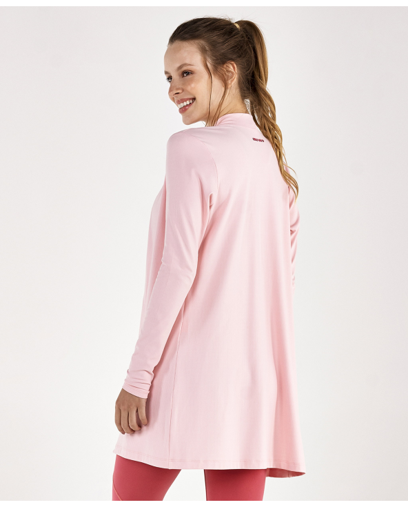 Cardigan Rib Santorini Rosa Respire