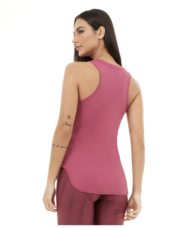 Regata Skin Fit Alongada Gola V Roxo Reset
