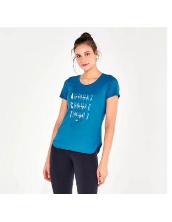 T-Shirt Skin Fit Frases Inspiracionais Verde Strong