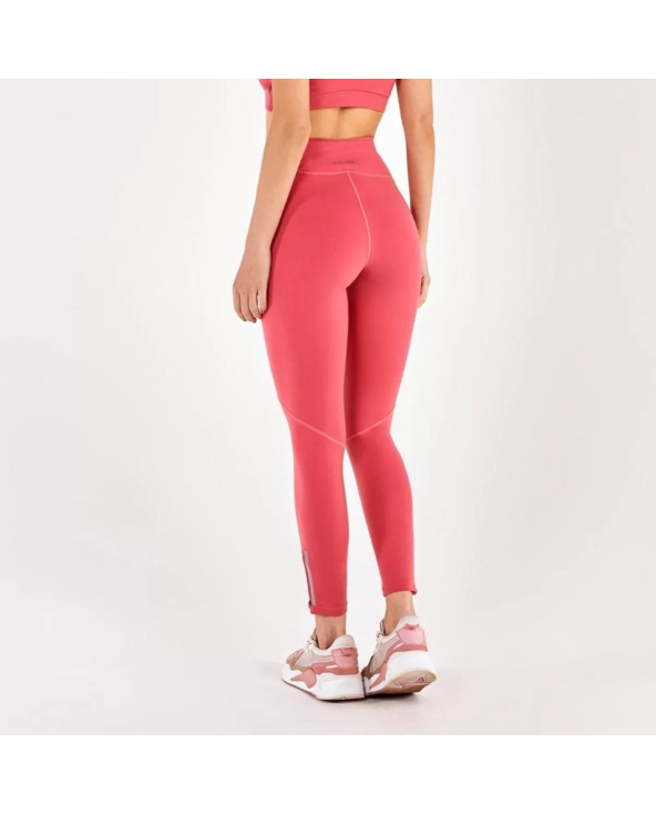 Legging Supplex Ziper Barra Coral