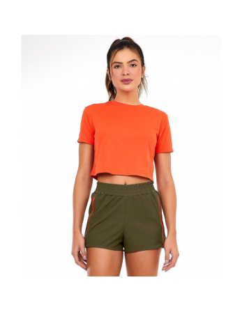 T-Shirt Skin Fit Cropped 1983 Laranja Pitanga