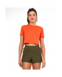 T-Shirt Skin Fit Cropped 1983 Laranja Pitanga
