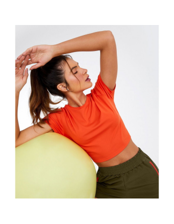 T-Shirt Skin Fit Cropped 1983 Laranja Pitanga 2