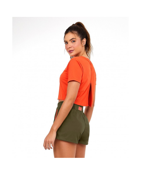 T-Shirt Skin Fit Cropped 1983 Laranja Pitanga