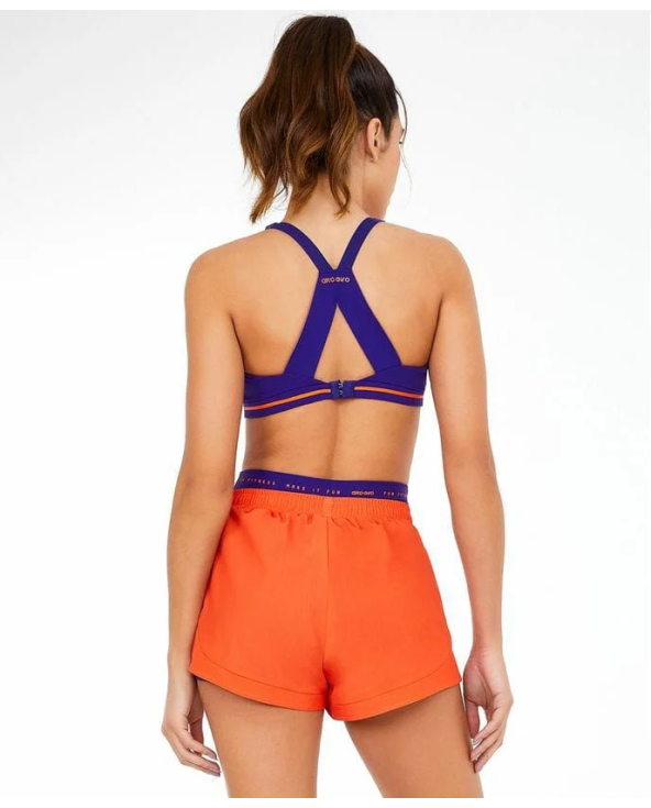Top Blackout Ii Recorte Costas Fusionado Roxo...