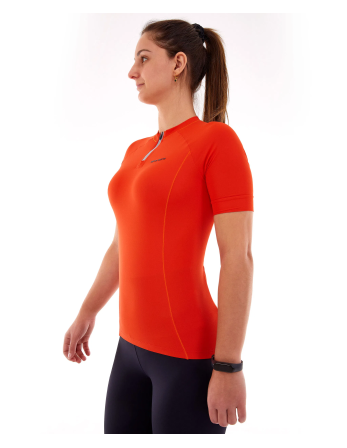 T-Shirt Skin Fit Biker Com Bolsos Laranja Pitanga