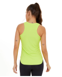 Regata Skin Fit Alongada Gola V Verde Acidlime