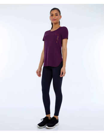 T-Shirt Skin Fit Inspiracionais Roxo 2