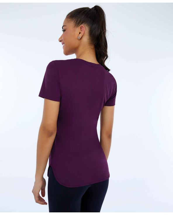 T-Shirt Skin Fit Inspiracionais Roxo